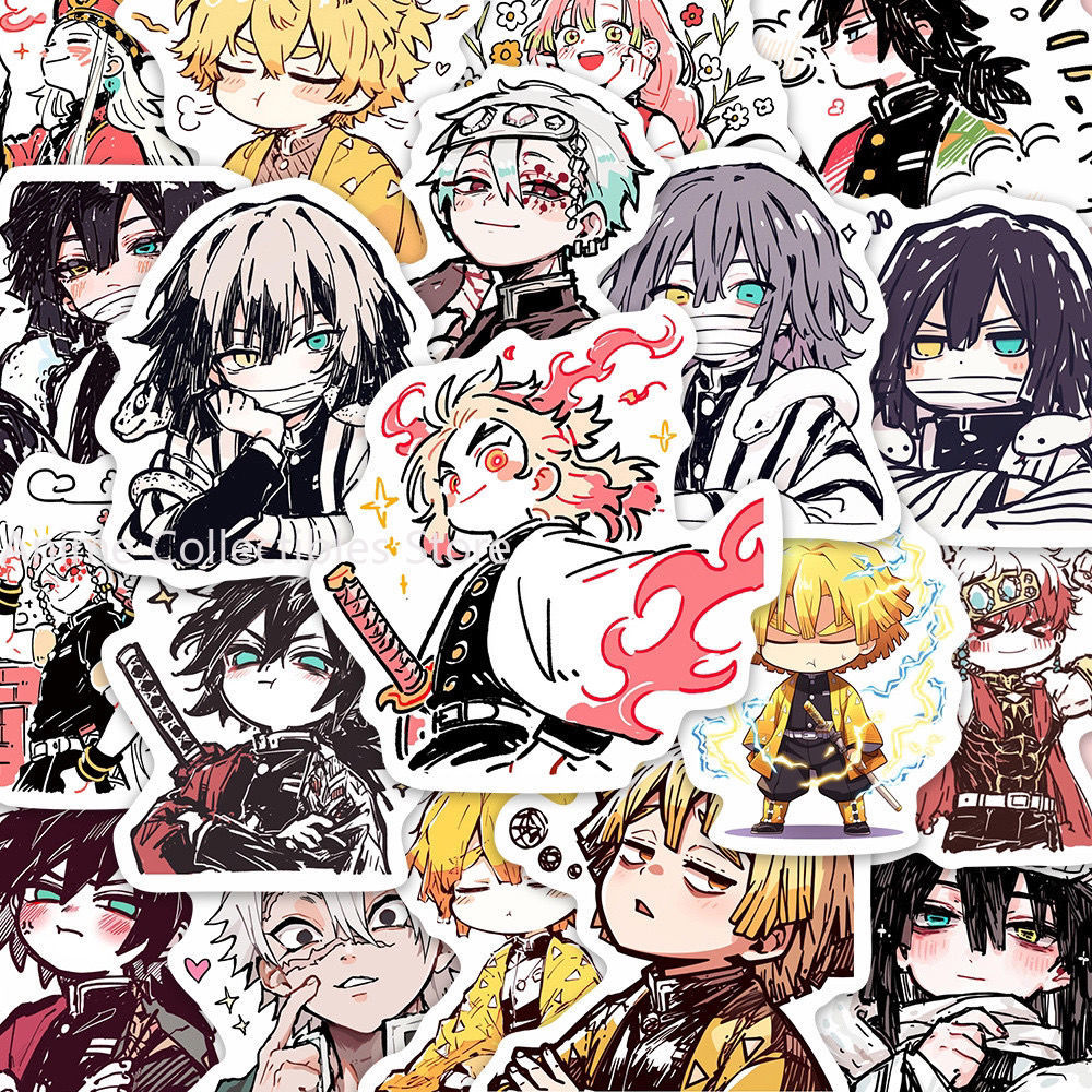 Laptop Accessories - 55PCS Demon Slayer Kamado Tanjirou Anime