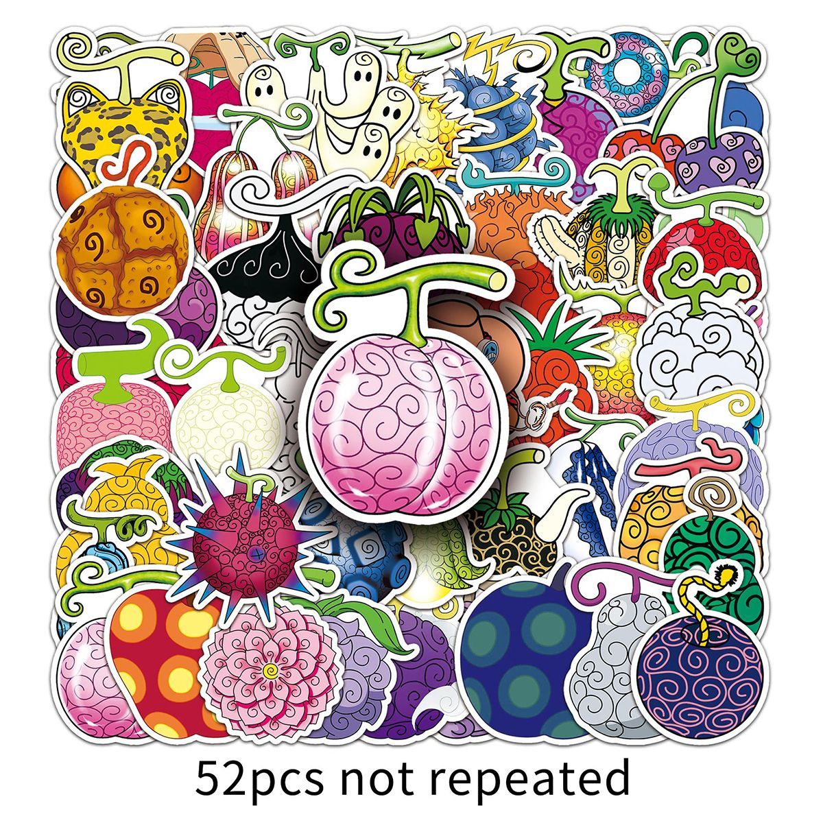 Laptop Accessories For Gift - 52Pcs One Piece Anime Devil Fruit