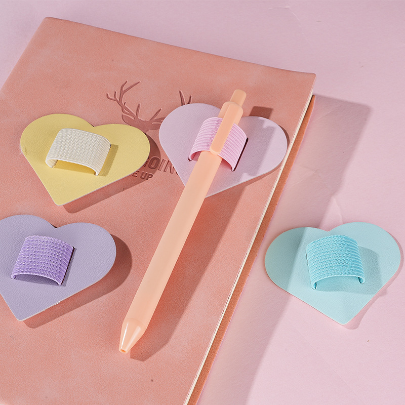 2pcs Heart PU Leather Self Adh - Laptop Accessories Holder ulasan dan harga