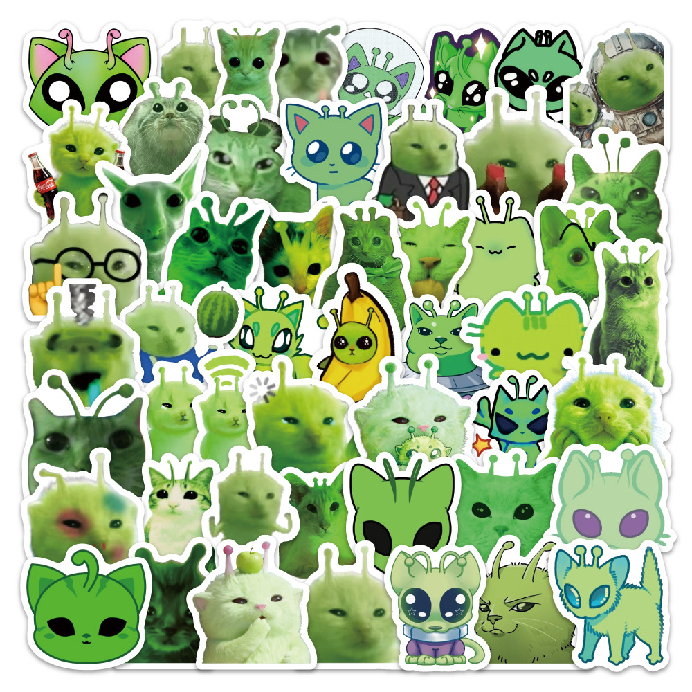 100pcs Fun Alien Cat Emoji Sti - Laptop Accessories For Gift ulasan dan harga