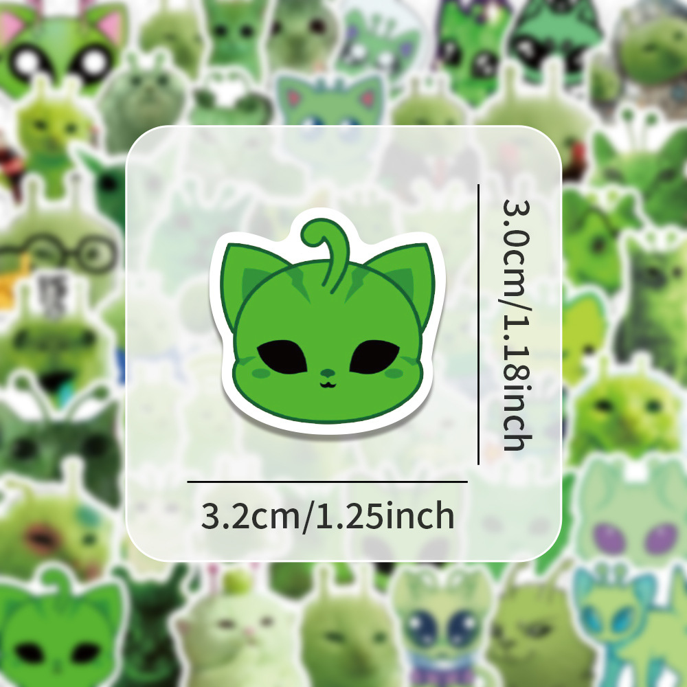 100pcs Fun Alien Cat Emoji Sti - Laptop Accessories For Gift ulasan dan harga
