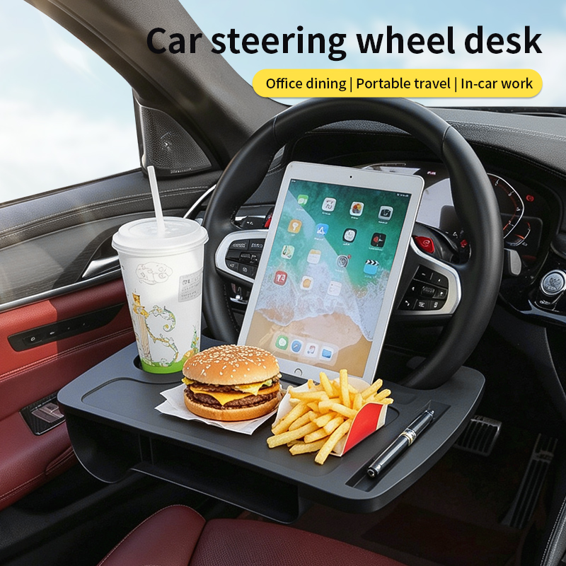 2-IN-1 Car Steering Wheel Tabl - Laptop Accessories Holder ulasan dan harga