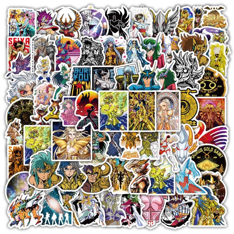 101Pcs Saint Seiya Anime Stick - Laptop Accessories ulasan dan harga
