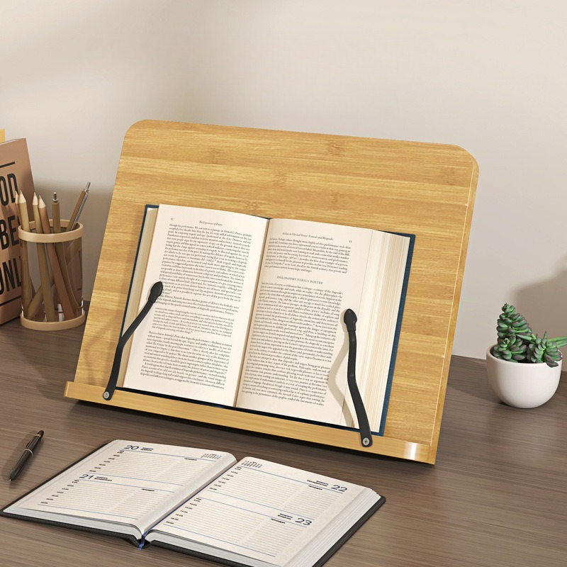 Wooden Reading Book Stand, Mul - Laptop Accessories Holder ulasan dan harga
