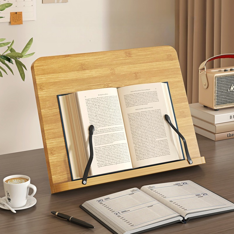 Wooden Reading Book Stand, Mul - Laptop Accessories Holder ulasan dan harga