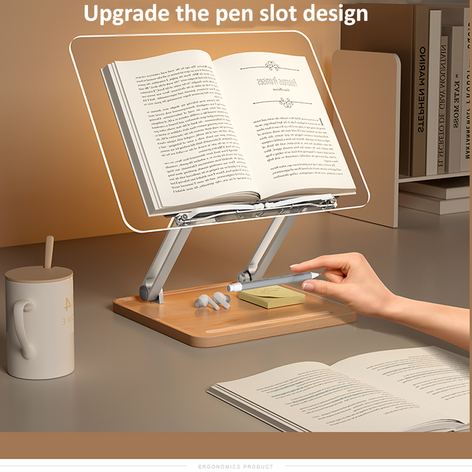 Wooden Reading Stand with Ligh - Laptop Accessories Holder ulasan dan harga