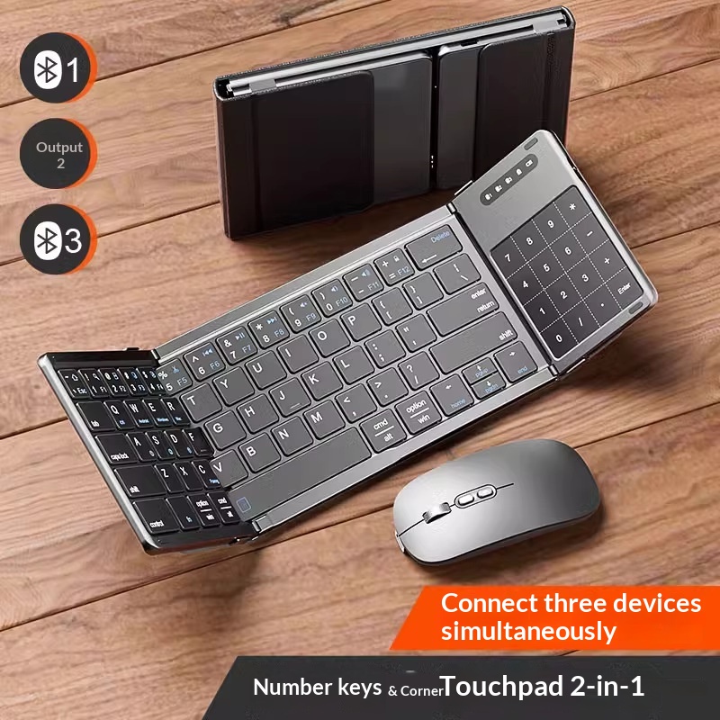 Mengzu Tri Fold Wireless Bluet - Laptop Accessories Holder ulasan dan harga