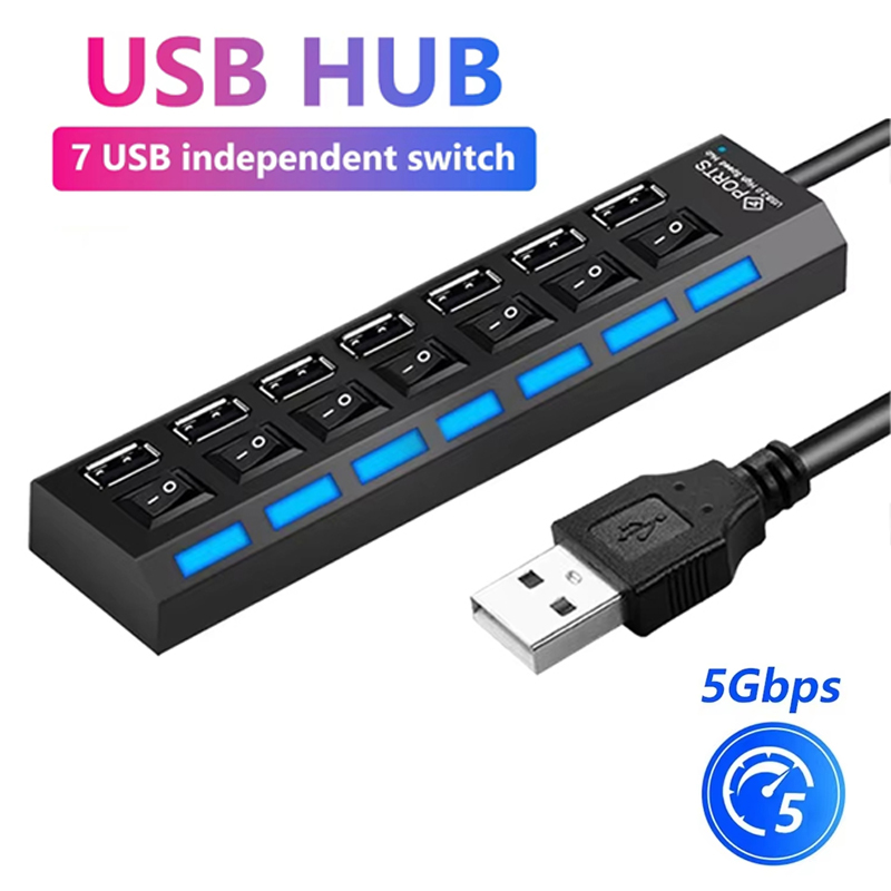 7 Port USB 2.0 Hub Splitter Fo - Laptop Accessories And Parts ulasan dan harga