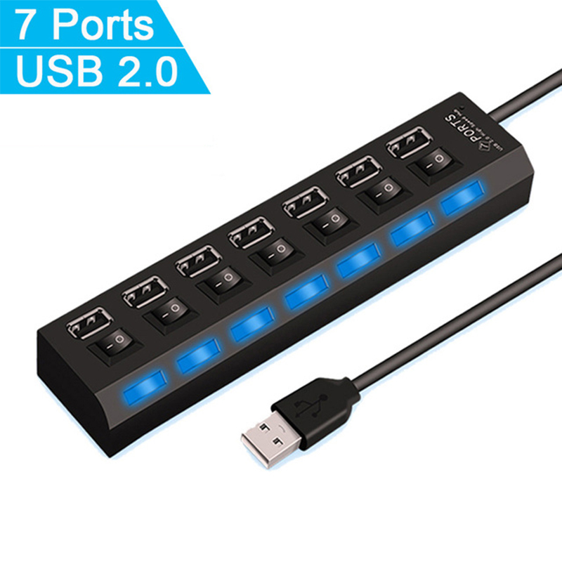 7 Port USB 2.0 Hub Splitter Fo - Laptop Accessories And Parts ulasan dan harga