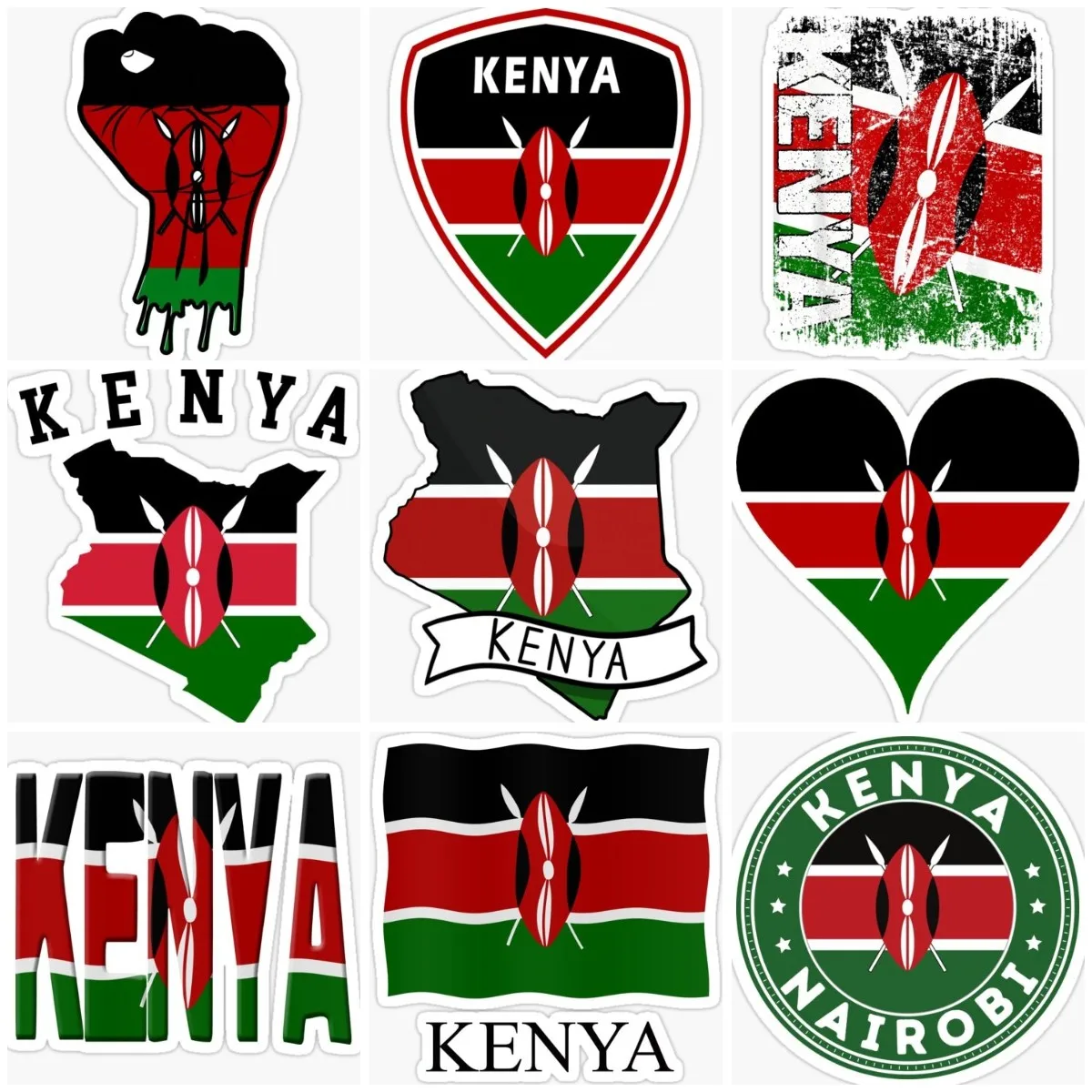 Kenya Flag Map Emblem Creative - Laptop Accessories Kenya ulasan dan harga